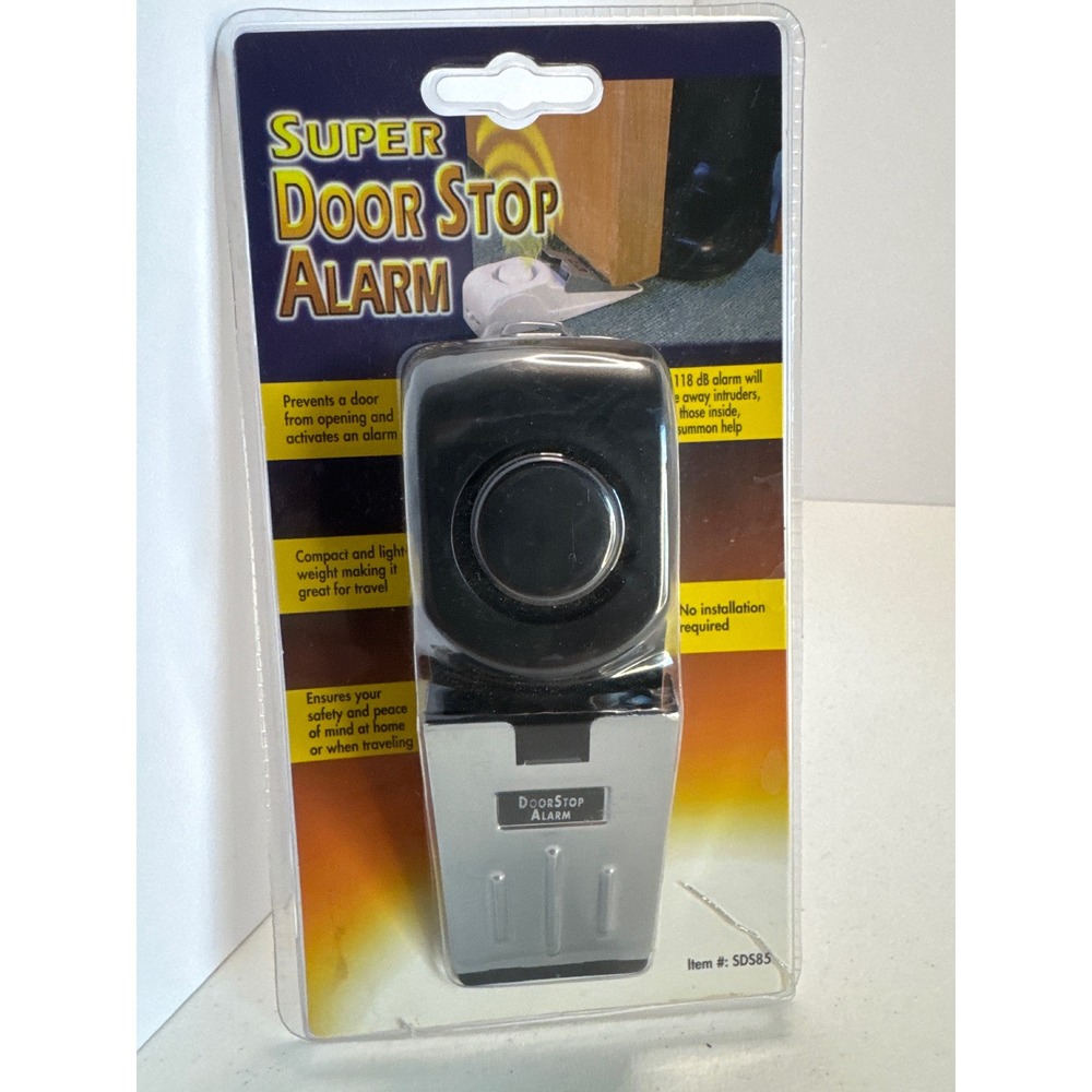 Super Door Stop Alarm SDS85 118dB Security Travel Home Apartment Safety Device